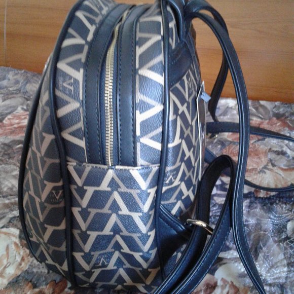 VERSACE BAG HANDBAG BACKPACK ECO LEATHER MADE IN ITALY - Picture 4 of 5